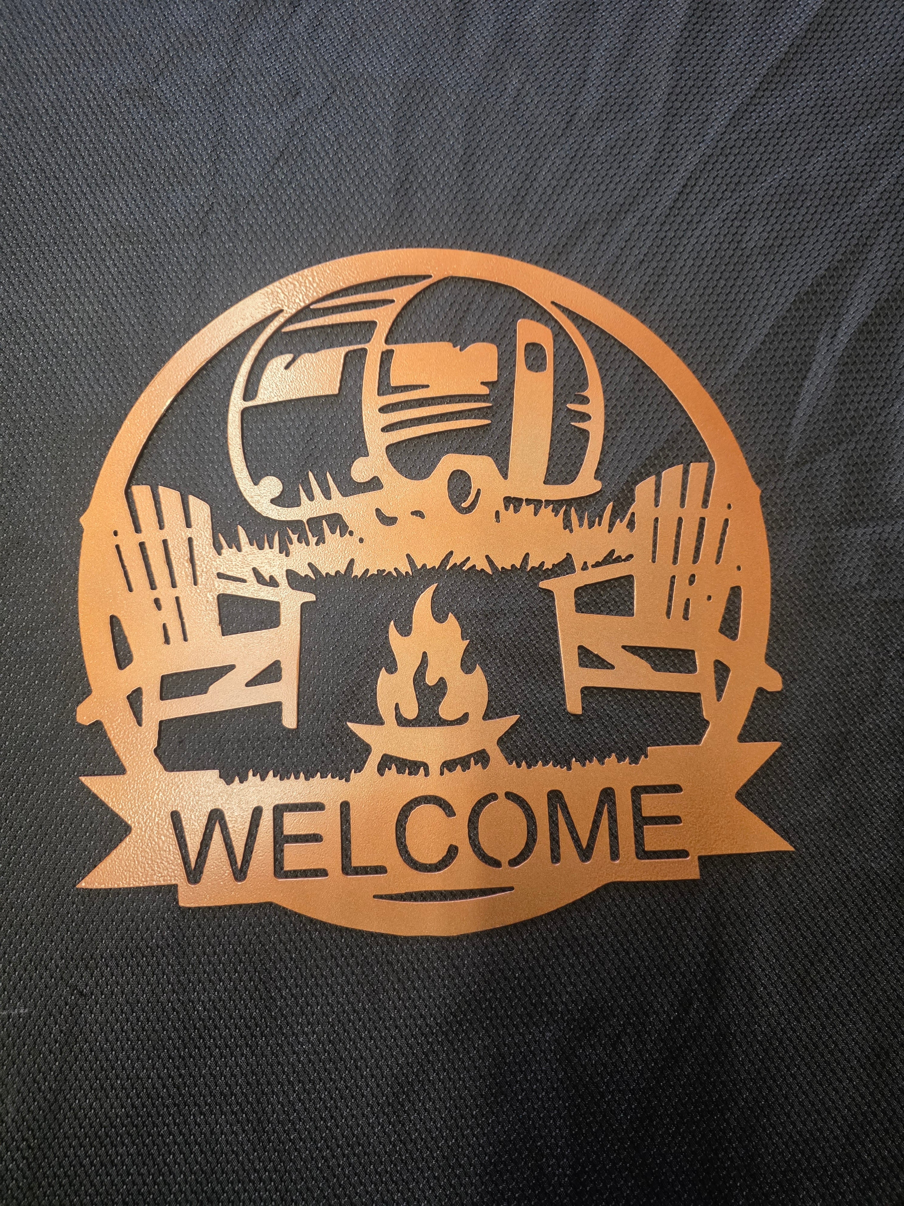 Camping Welcome Sign