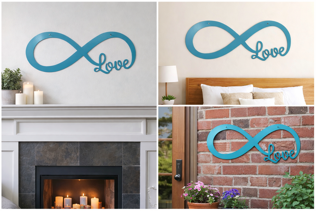 Infinity Love Metal Wall Sign