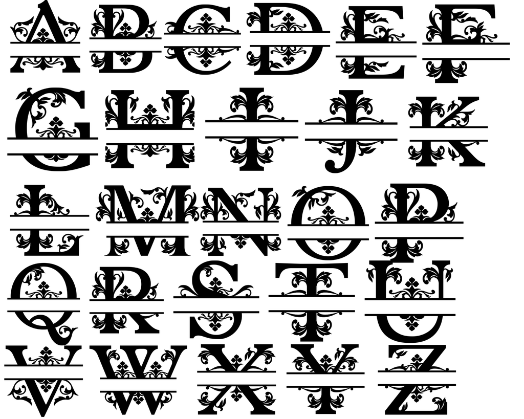 Split Letter Monogram.