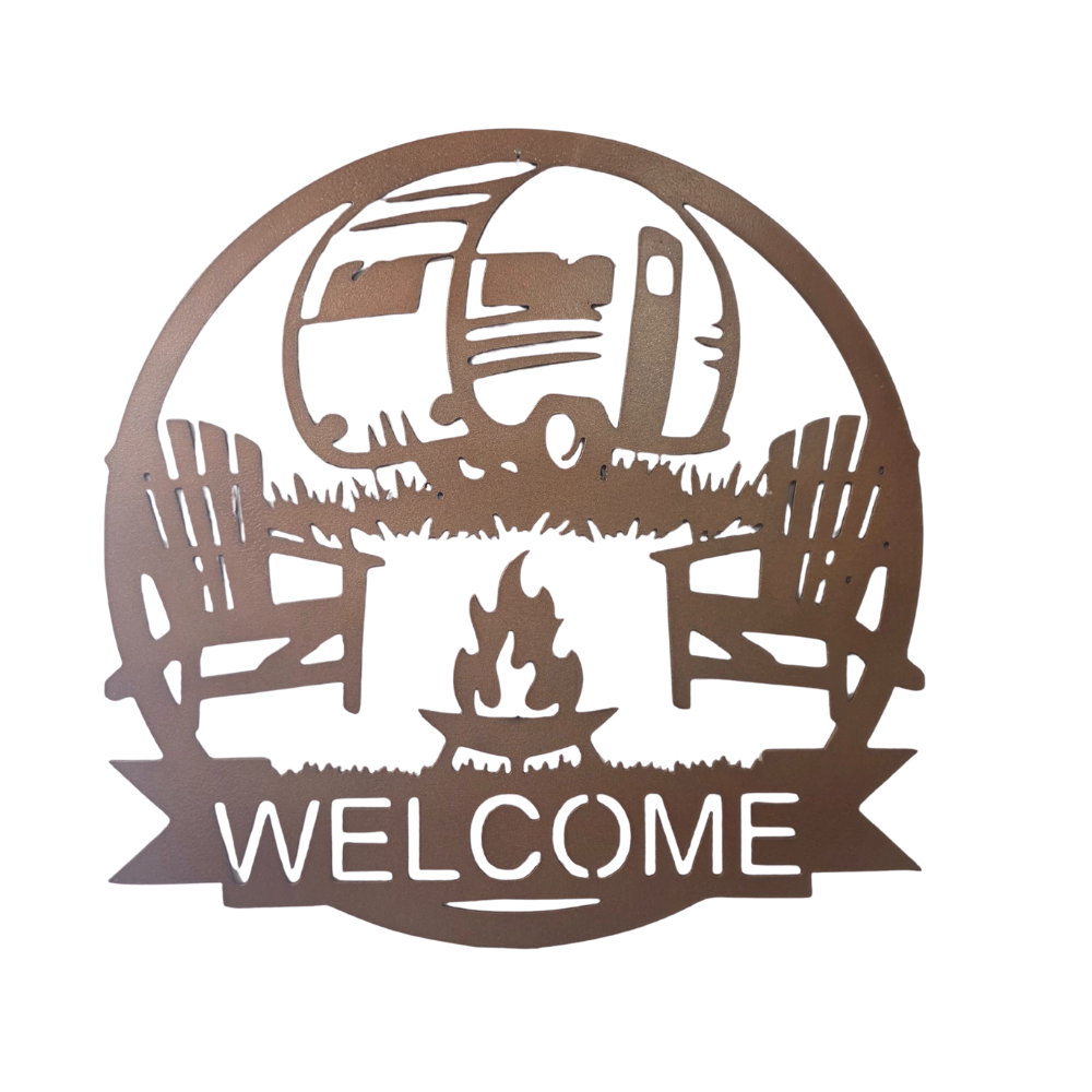 Camping Welcome Sign