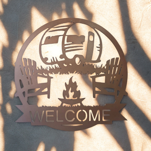Camping Welcome Sign